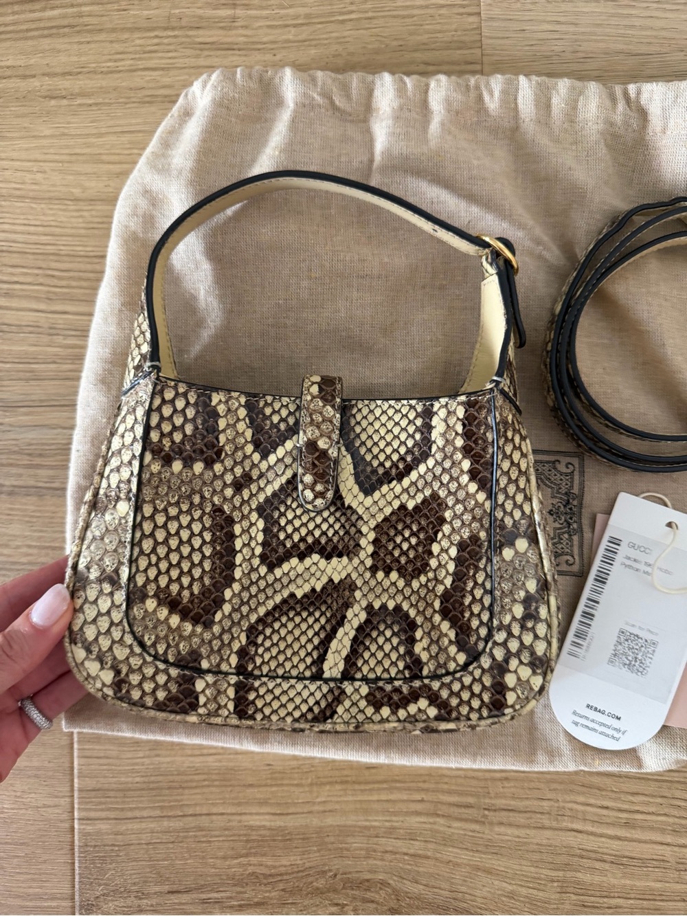 Gucci Mini Jackie Python Bag - Picture 7 of 8